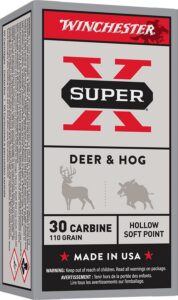 Winchester Ammunition Ammo X30M1 Super X 30Carbine 110gr Hollow Soft Point 50 per Box/10 Case