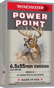 Winchester Ammunition Ammo X6555 Power-Point 6.5x55Swedish 140gr 20 per Box/10 Case