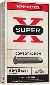 Winchester Ammunition Ammo X4570CB Super X Cowboy Action 45-70Gov 405gr Lead Flat Nose 20 per Box/10 Case