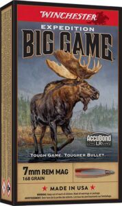 Winchester Ammunition Ammo S7LR Expedition Big Game Long Range 7mmRemMag 168gr Nosler AccuBond Long Range 20 per Box/10 Case