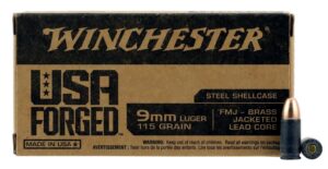 Winchester Ammunition Ammo WIN9SV USA Forged 9mmLuger 115gr Full Metal Jacket 50 per Box/10 Case