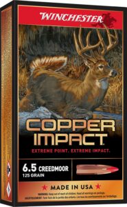 Winchester Ammunition Ammo X65CLF Copper Impact 6.5Creedmoor 125gr Copper Extreme Point Lead Free 20 per Box/10 Case