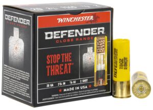 Winchester Ammunition Ammo S202PD25 Defender 20Gauge 2.75" 7/8oz 2Shot 25 per Box/10 Case