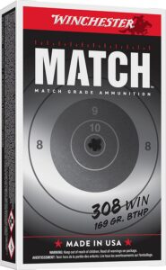 Winchester Ammunition Ammo S308M2 Match Elite Marksman 308Win 169gr Sierra MatchKing BTHP 20 per Box/10 Case