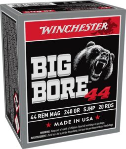 Winchester Ammunition Ammo X44MBB Big Bore 44RemMag 240gr Semi Jacketed Hollow Point 20 per Box/10 Case