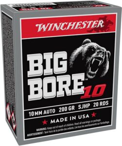 Winchester Ammunition Ammo X10MMBB Big Bore 10mmAuto 200gr Semi Jacketed Hollow Point 20 per Box/10 Case