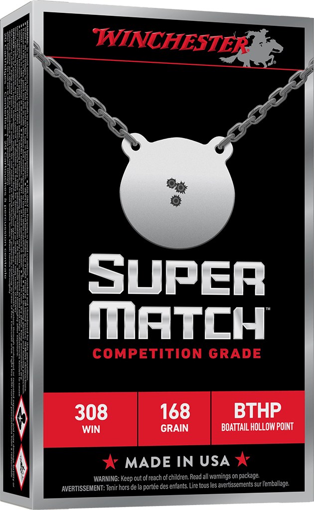 Winchester Ammunition Super Match® 308 Win BTHP Rifle Ammo Super Match 308 Win 168GR BTHP 20 Box - Image 2