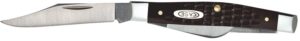 Case 00081 Stockman Small 2"/1.5"/1.49" Folding Clip/Sheepfoot/Pen Plain as-Ground Stainless Steel Blade/ Brown Jigged Synthetic Handle