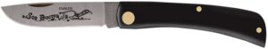 Case 00095 Sod Buster Jr. 2.80" Folding Skinner Plain Etched as-Ground Stainless Steel Blade Black Synthetic Handle