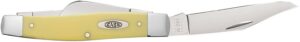Case 00203 Stockman Large Folding Clip Point/Spey Plain Tumble Polish Carbon Steel Blade/Smooth Yellow Synthetic Handle