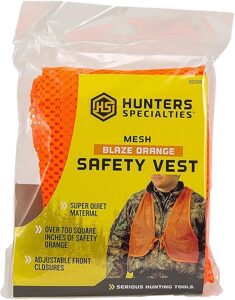 Hunters Specialties HS02006 Safety Vest OSFA Chest Orange Mesh