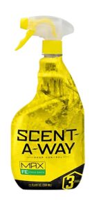 Hunters Specialties Scent-A-Way 07746 Max Odor Control Odor Eliminator Earth Scent 12 Oz Trigger Spray