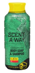 Hunters Specialties Scent-A-Way 07755 Max Green Soap Odor Eliminator Odorless Scent Vegetable Proteins 12 Oz Liquid
