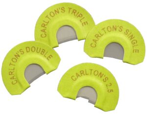 Wayne Carlton's Calls 70314 Essential Elk Diaphragm Call Single/Double/Triple/2.5 Reed Attracts Elk Yellow 4 per Pkg