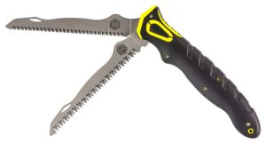 Hunters Specialties 100053 Command Grip Dual Saws Folding 5CR15/3CR14 SS 12" Long Saw Blade Black Rubber Handle