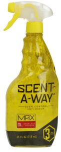 Hunters Specialties Scent-A-Way 100083 Max Field Spray Odor Eliminator Odorless Scent 24 Oz Trigger Spray
