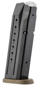 Smith & Wesson & Wesson 3007345 M&P 17-Round 9mmLuger Blued/Brown Floor Plate Steel