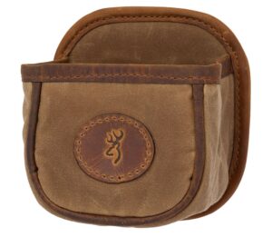 Browning 121040084 Santa Fe Shell Carrier Tan Canvas/Leather Capacity 1 Box Belt Clip Mount
