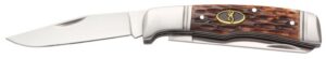 Browning 3220012 Joint Venture 2.88" Folding Drop Point/Spey Point Plain 8Cr13MoV SS Blade Brown Jigged Bone Handle