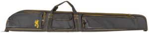 Browning 1419559902 Black & Gold Shotgun Case Black with Buck Mark Logo 600D Polyester Ripstop 54"
