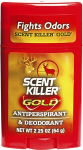 Wildlife Research 1247 Scent Killer Gold Antiperspirant & Deodorant Odor Eliminator Odorless Scent 2.25 Oz Stick