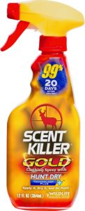 Wildlife Research 1252 Scent Killer Gold Odor Eliminator Odorless Scent 12 Oz Trigger Spray
