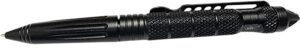 Uzi Accessories UZITACPEN2BK UZI Defender Black Aluminum Self Defense Pen Features Glass Breaker