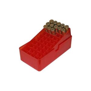 MTM Pistol Sliptop 50-Round Clear Red 357CAL