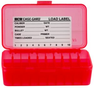 MTM Case-Gard P504429 Ammo Box Flip-Top Multi Caliber Clear Red Polypropylene 50-Round