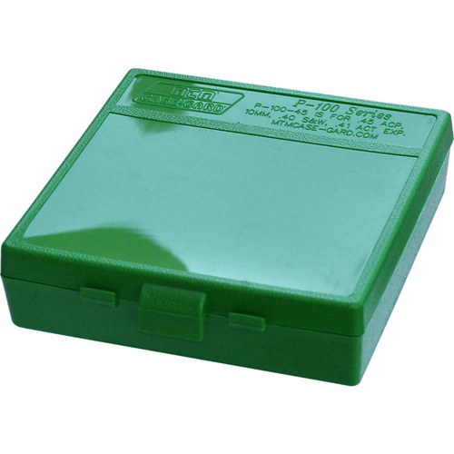MTM Case-Gard P1004510 Ammo Box Flip-Top Multi Caliber Green Polypropylene 100-Round - Image 2