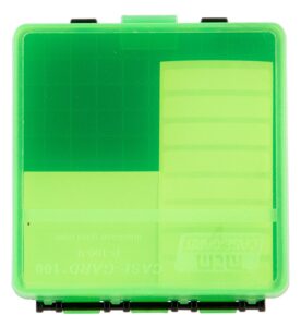 MTM Case-Gard P100916T Case-Gard P-100 Multi-Caliber Handgun Clear Green Polypropylene 100-Round