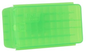 MTM Case-Gard P50SS9M16 Side-Slide Ammo Box Multi-Caliber Handgun Clear Green Plastic 50-Round