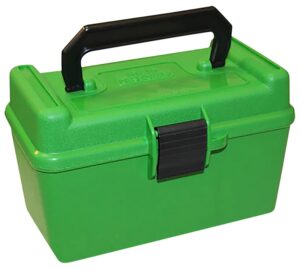 MTM Case-Gard H50XL10 Deluxe Ammo Box 300 WSM/300 RUM Green Polypropylene 50-Round