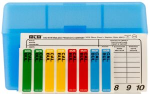 MTM Case-Gard RL5024 Case-Gard R-50 Multi-Caliber Clear Blue Polypropylene 50-Round