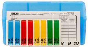 MTM Case-Gard RM5024 Case-Gard R-50 Multi-Caliber Clear Blue Polypropylene 50-Round