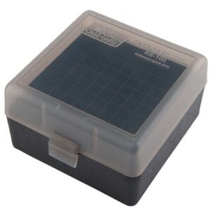 Flip Top Rifle Ammo Boxes Flip Top Rifle Ammo Box 223-RUGER 6X47 100 Round Smoke