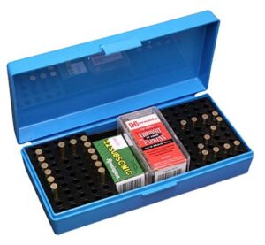 MTM Case-Gard SB20020 SB-200 Multi-Caliber Rimfire Rifles Blue Polypropylene 100-250-Round
