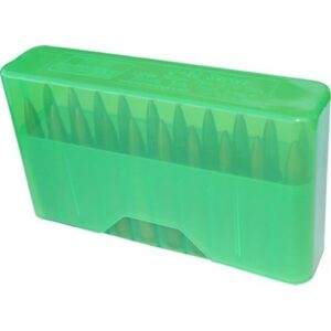 MTM Slip-Top Ammo Box 20-Round 22-250 243 Win 7.62X39 Clear-Green