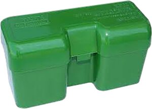 MTM Case-Gard RF22LM10 Ammo Box Flip-Top 375Rem Green Polypropylene 22-Round