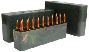 MTM Slip-Top Ammo Box 20-Round Wsm 45-70 to 30-30 Clear-Red