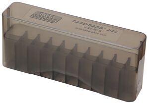 MTM Case-Gard J20MLD41 Slip-Top Ammo Box 30-30 Win/45-70 Gov Clear Smoke Polypropylene 20-Round