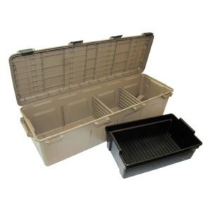 MTM the Mule Mobile Gear Carrier Wheeled Crate with Divider Army Green