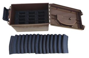 MTM Case-Gard TMC15 Tactical Magazine Can Flat Dark Earth Polymer 5.56x45mm NATO Fits AR-Platform