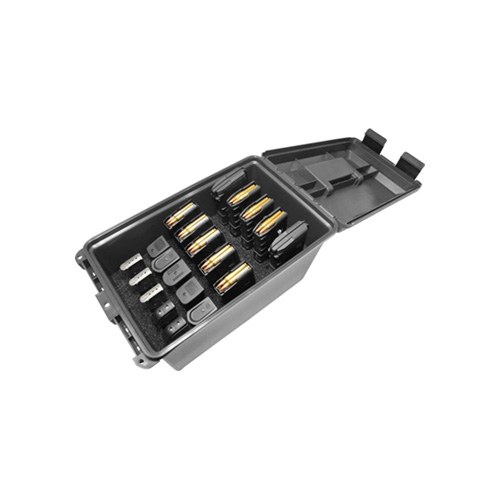 MTM Magazine Can Holds 10 Double Stack Handgun Magsand 10 AR-15 Magazines Black ( 6 per Case ) - Image 2