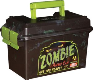 MTM Case-Gard AC50Z Ammo Can 50Cal Rifle Black with Zombie Green Accents Polypropylene