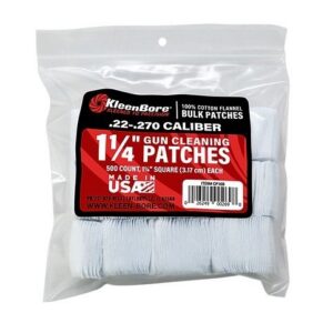 Kleen-Bore Super Shooter Cotton Patches Cleaning Patches 1.25" Square