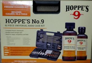 Hoppe's Hoppes Deluxe 62PC Cleaning Kit Plastic Hard Case W NO9 Bc&oil