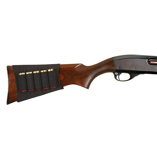 Allen Company 205 Shotgun Shell Holder Black Elastic 5-Round Shotgun Buttstock Mount - Image 2