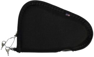 Allen Company 748 Locking Handgun Case Black Endura, YKK Zippers & Foam Padding Includes 2 Keys 8" L