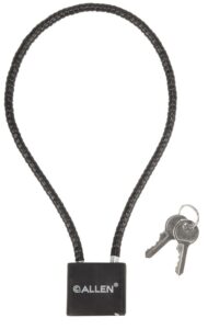 Allen Company 15414 Cable Gun Lock Open with Key Black Stainless Steel Firearm Fit- Handgun/Rifle/Shotgun